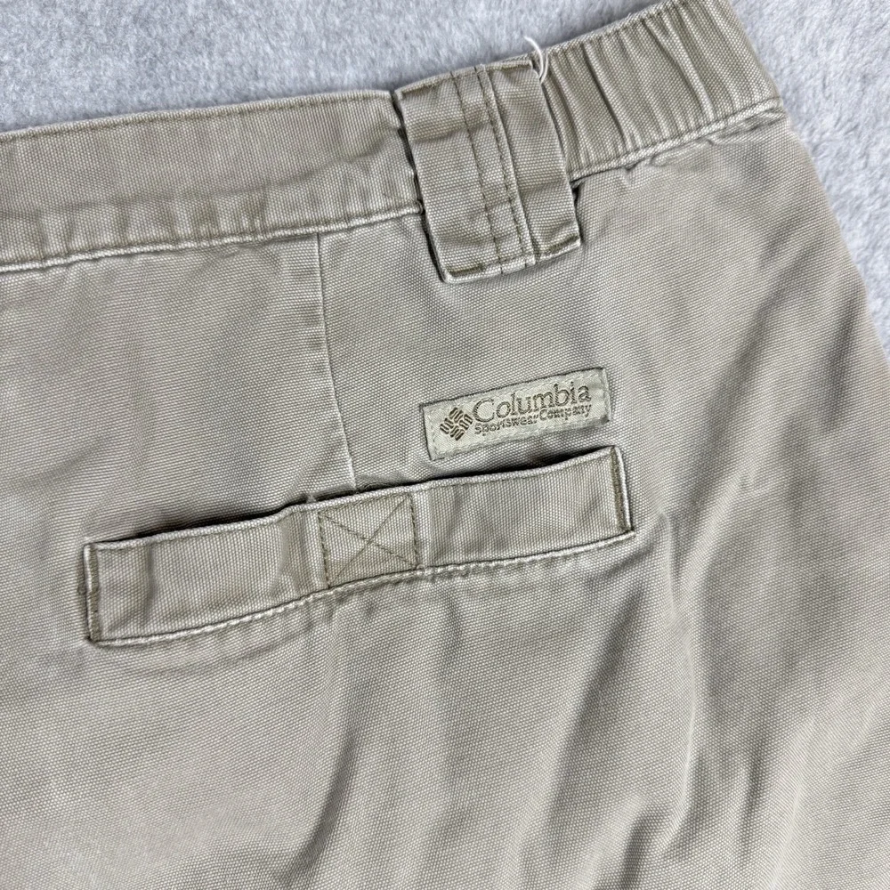 Columbia Safari Shorts Mens XL Beige Canvas Hiking Outdoor Cargo 8